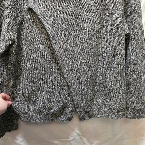 Madewell black white speckled heathered crossover back crewneck sweater XL - Picture 11 of 12